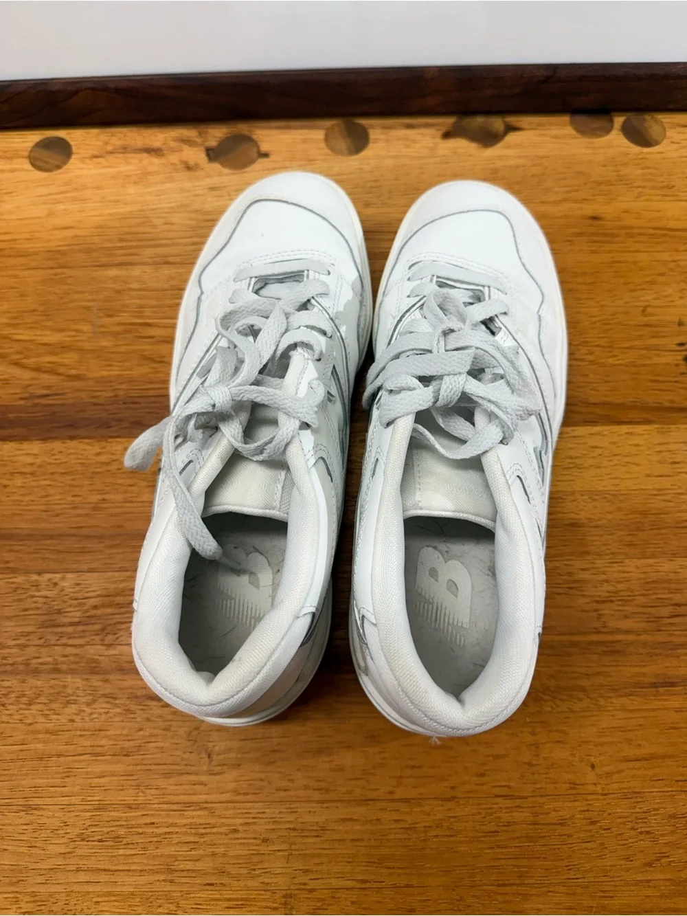 New Balance 550 White Lace-Up Sneakers